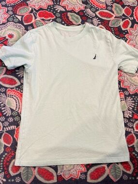 Nautica Light Mint Short Sleeve Tee with Sail Logo